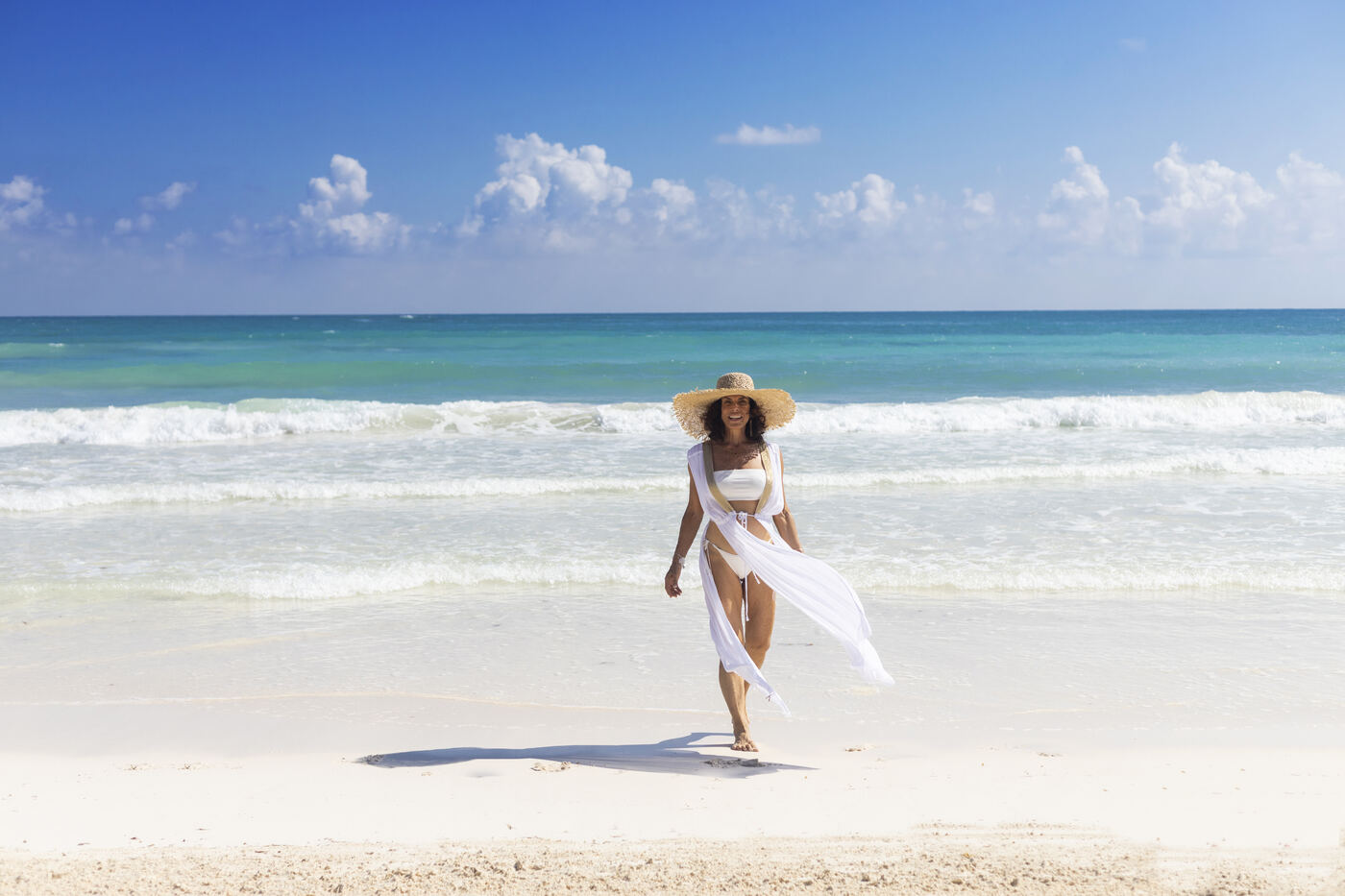 Melissa on the beach at Tulum