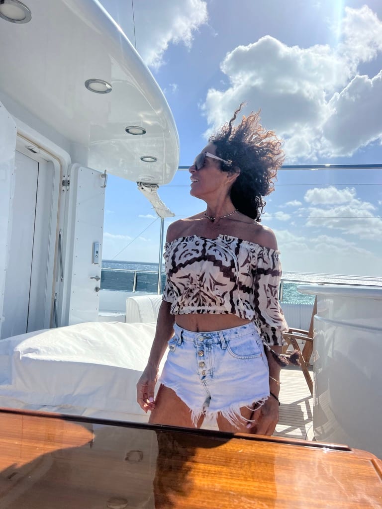 Melissa on the boat