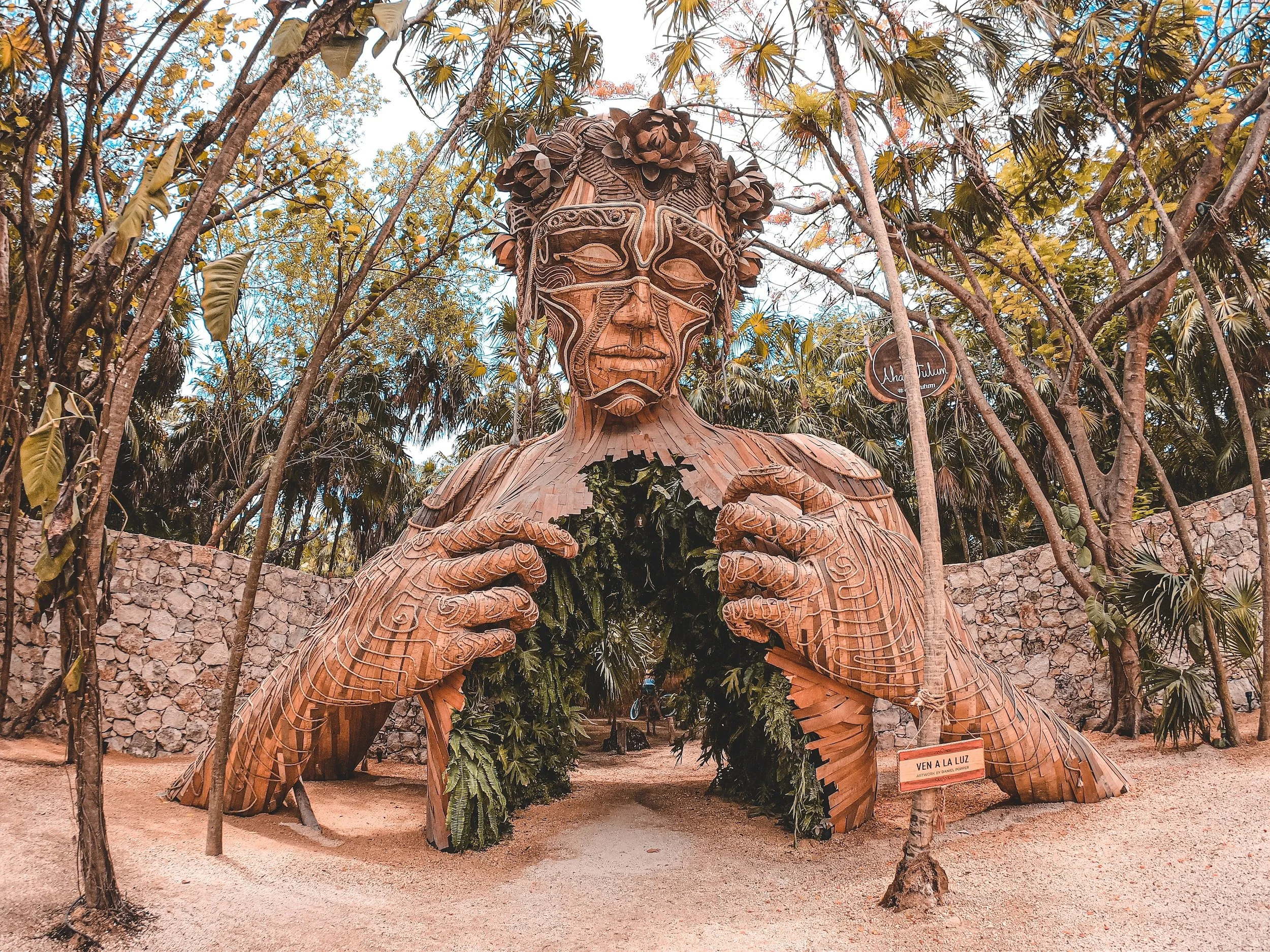 The famous Daniel popper sculpture. Tulum culture is more rich than the Cancun art scene.