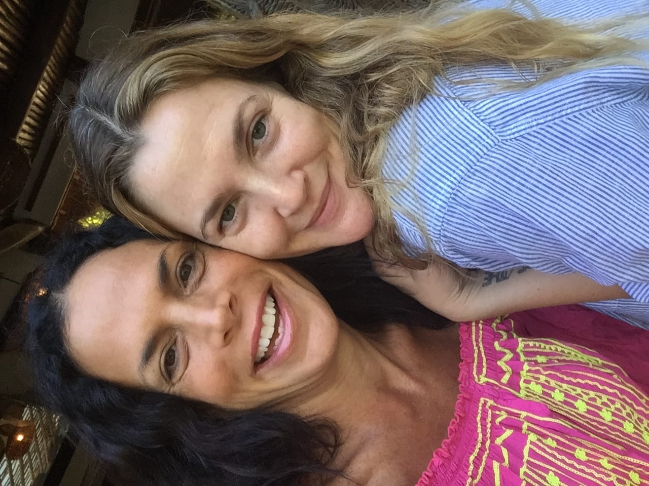 Melissa with Drew Barrymore at Amansala