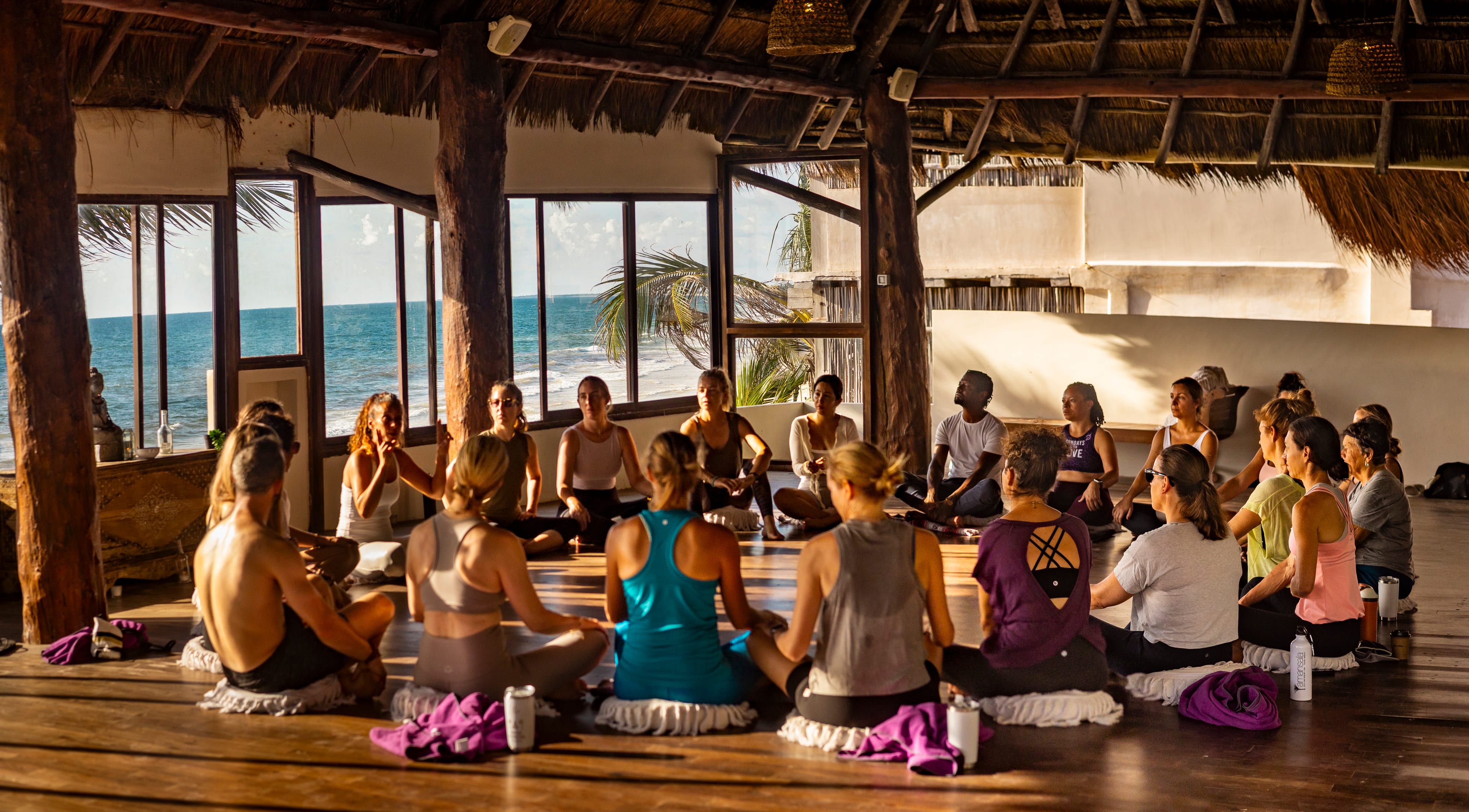 Yoga class at the shala
