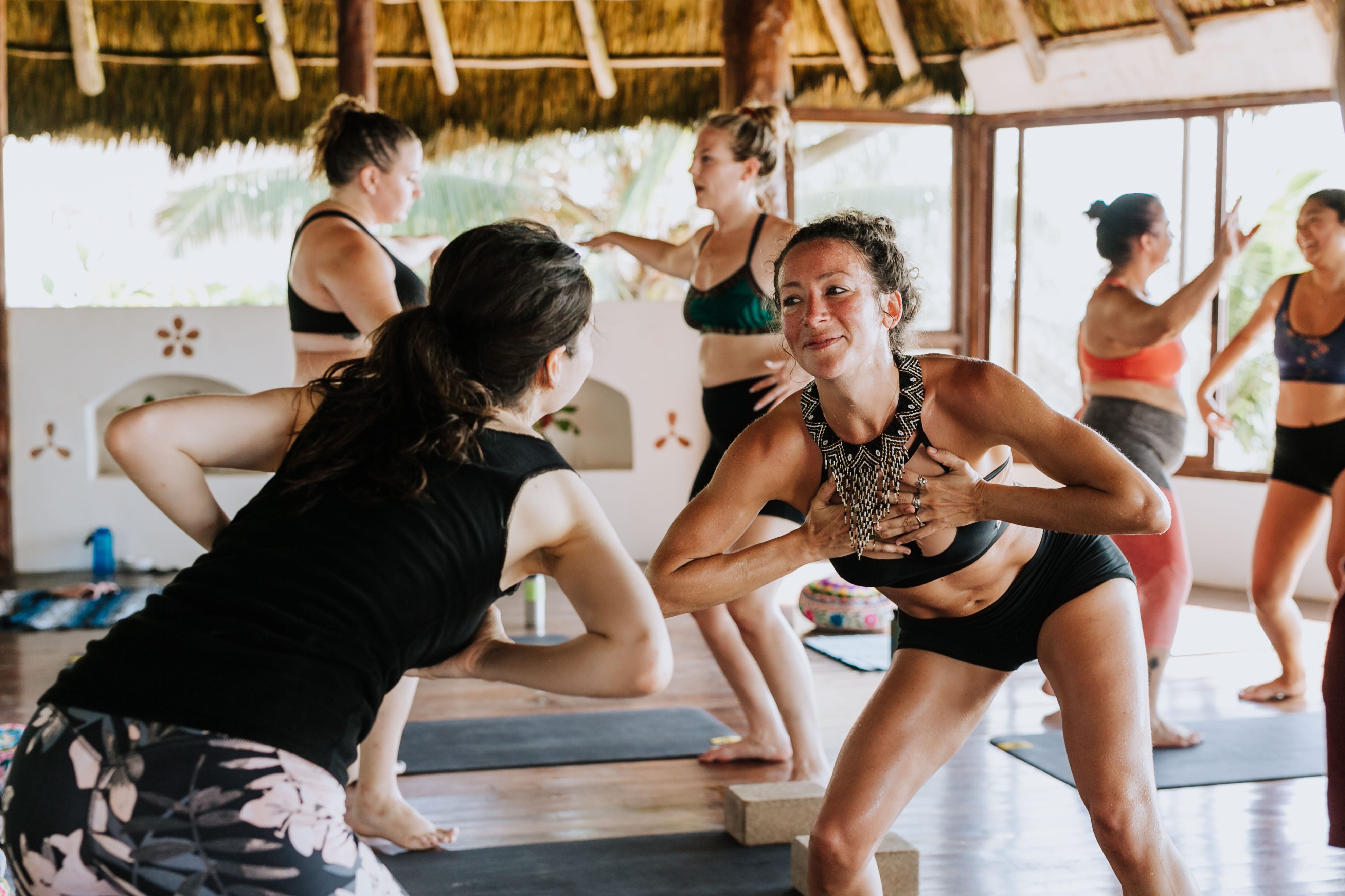Yoga class at Amansala shala